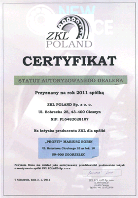 certyfikat ZKL